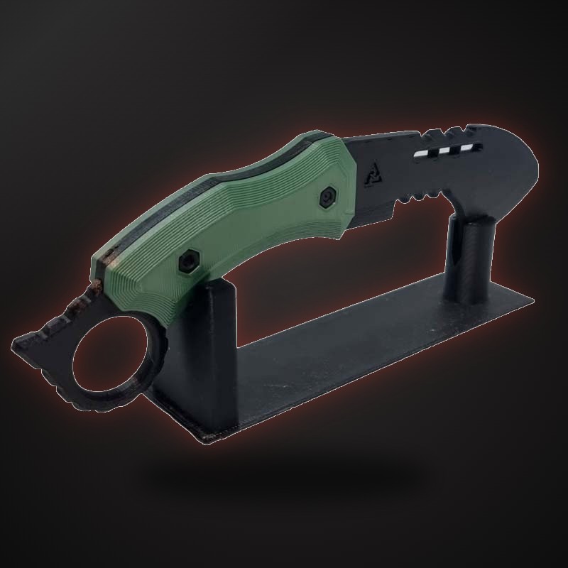 Cuchillo táctico jungle king con cachas verde militar