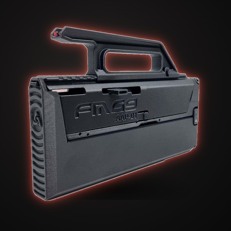 FMG-9 para AAP-01 plegado en modo maletín