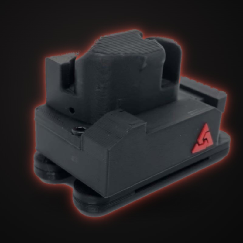 Funda de extracción lateral Beretta 93R con logo de AirsoftPrint3D