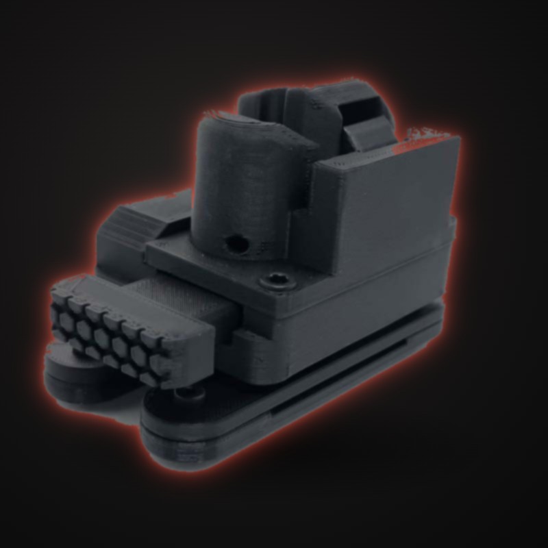 Funda Beretta 93R vista trasera con soporte de panal